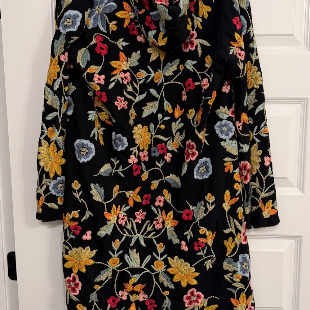 Johnny Was Embroidered Hooded Cardigan - Picture 3 of 3